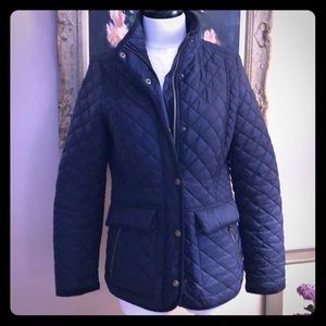 Navy Blue Joules quilted jacket coat